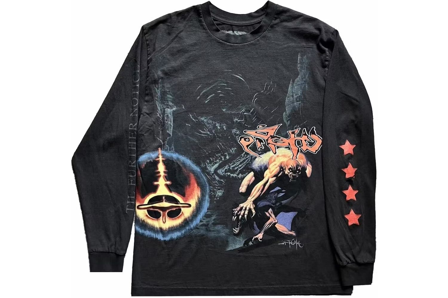 Travis Scott Utopia Circus Maximus 2023 Tour L/S Tee Black