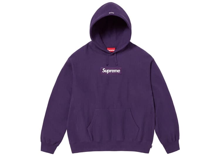 Supreme Box Logo Hooded Sweatshirt Dark Purple FW23)