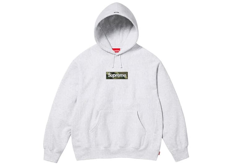 Supreme Box Logo Hooded Sweatshirt Ash Grey (FW23)