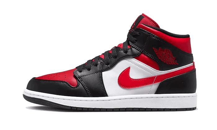 Air Jordan 1 Mid Black Fire Red