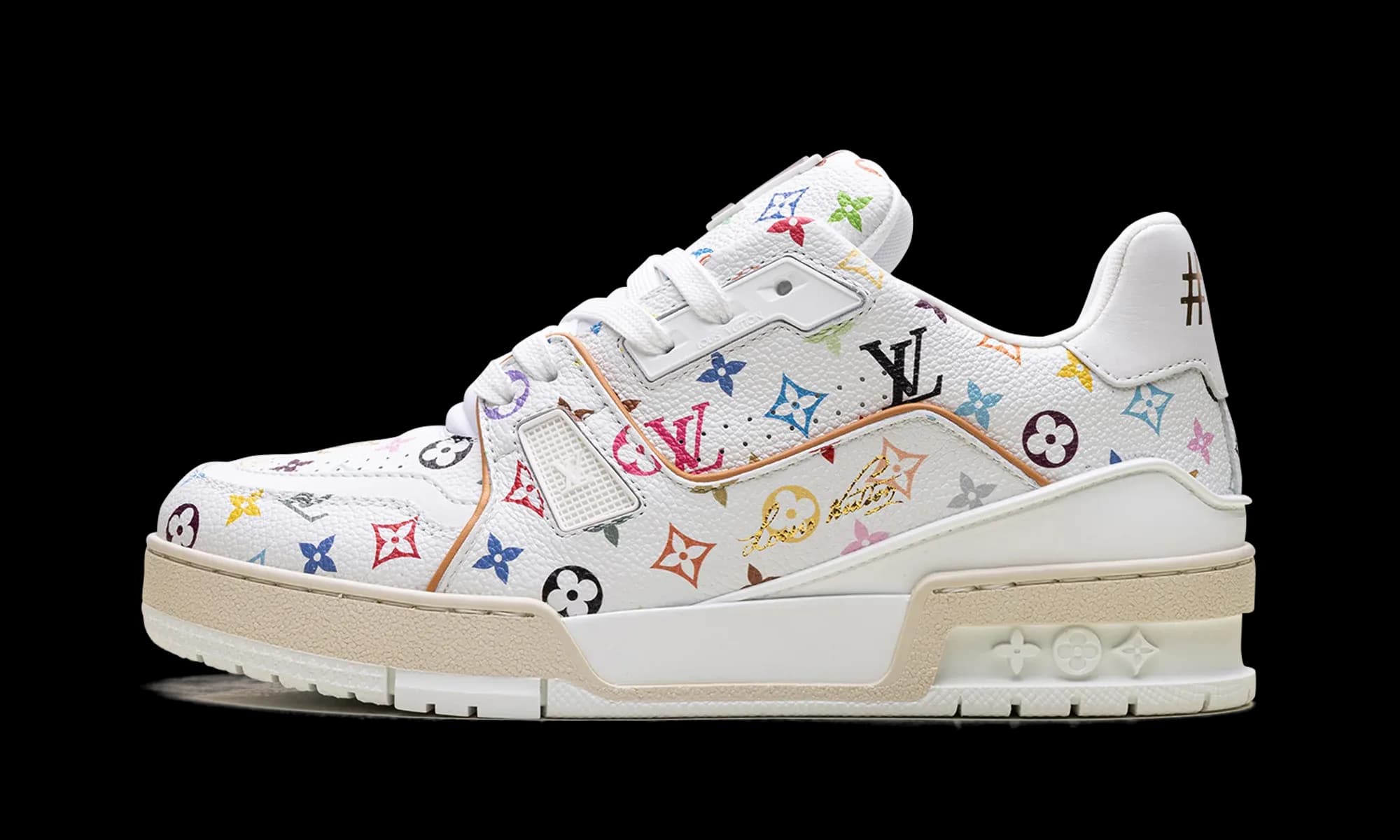 Louis Vuitton LV Trainer Takashi Murakami White