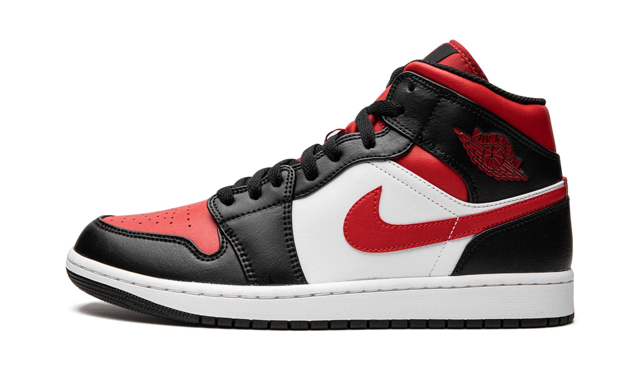 Air Jordan 1 Mid Black Fire Red