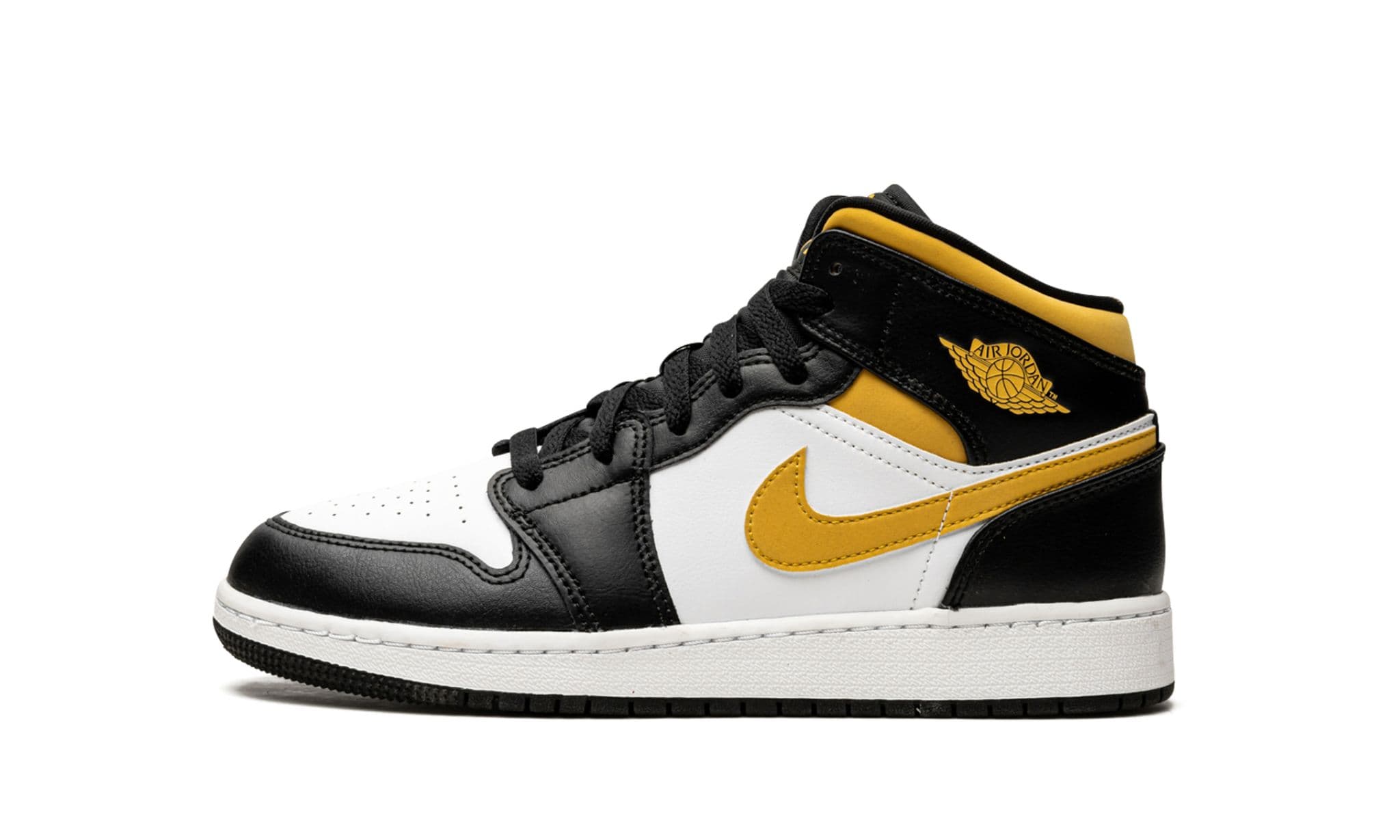 Air Jordan 1 Mid White Pollen Black (GS)