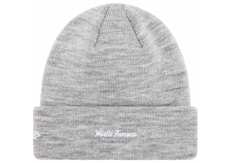 Supreme New Era Box Logo Beanie Heather Grey (FW23)