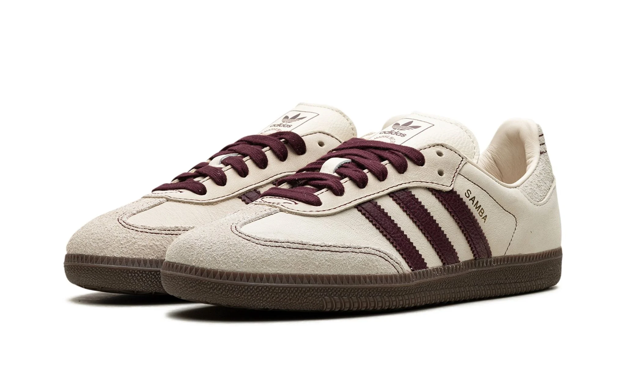 Adidas Samba OG Wonder White Maroon (W)