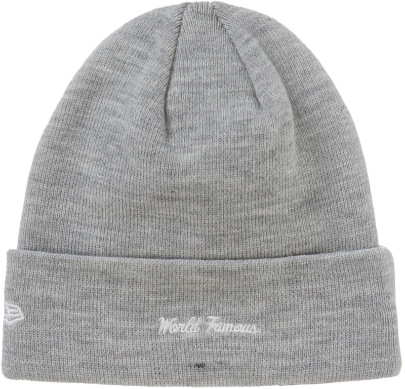 Supreme New Era Box Logo Beanie Heather Grey (FW22)