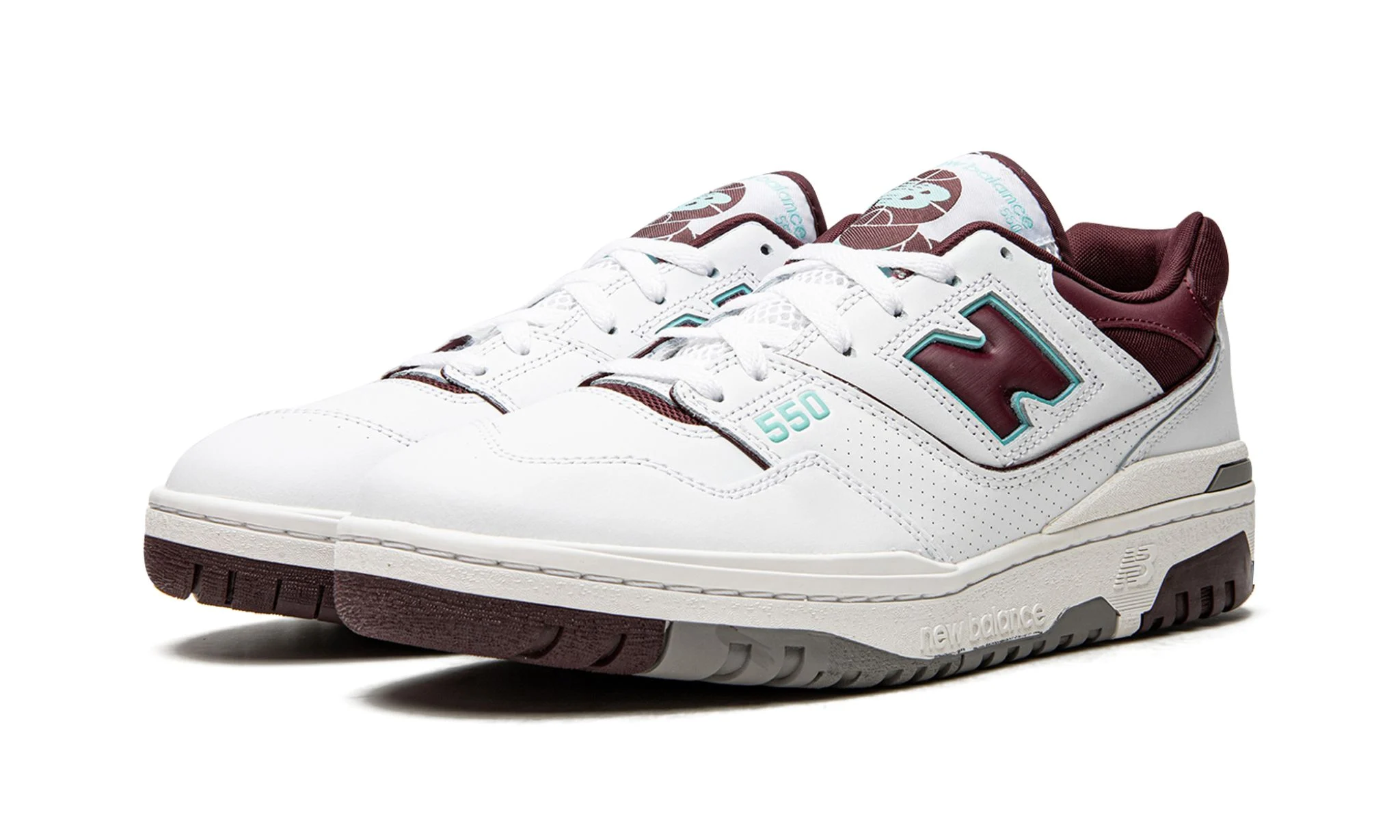 New Balance 550 Burgundy Cyan