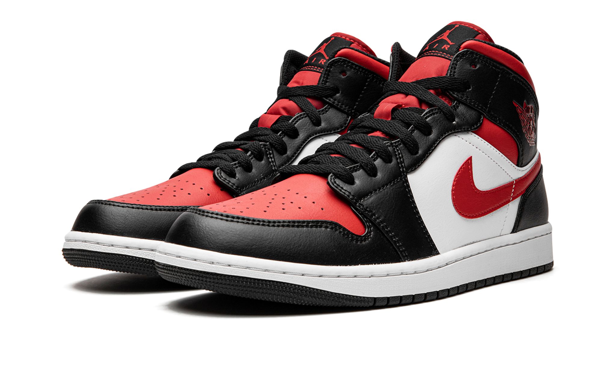 Air Jordan 1 Mid Black Fire Red
