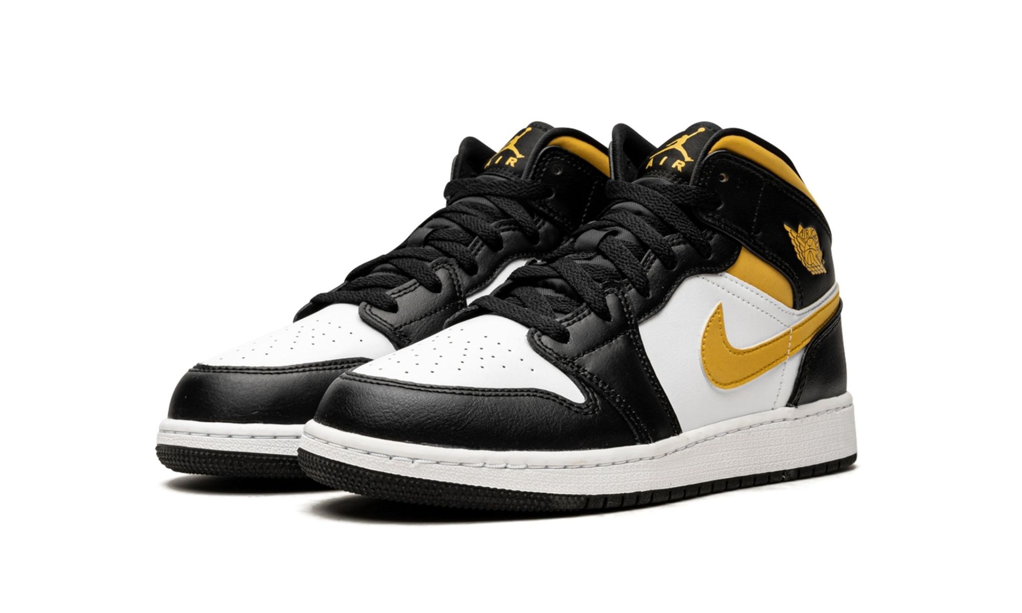 Air Jordan 1 Mid White Pollen Black (GS)