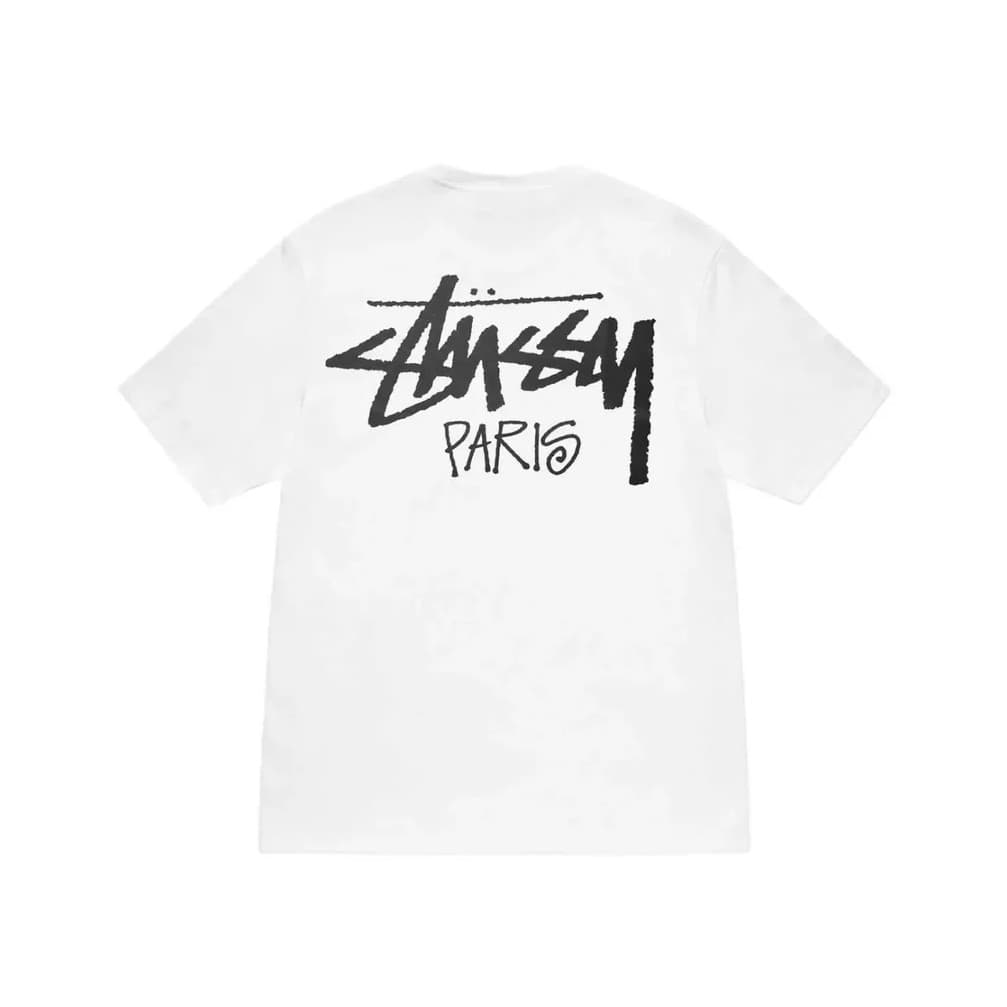 Stussy Stock Paris Tee White