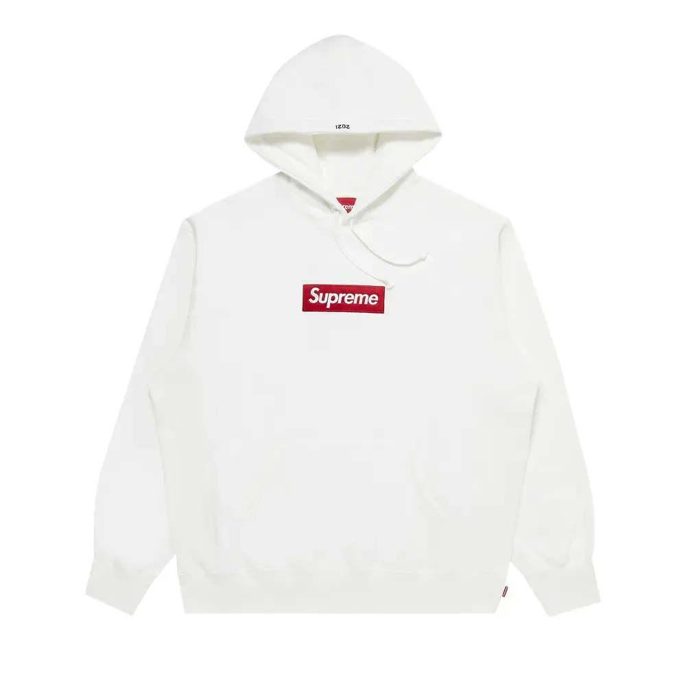 Supreme Hoodie Box Logo White (FW21)