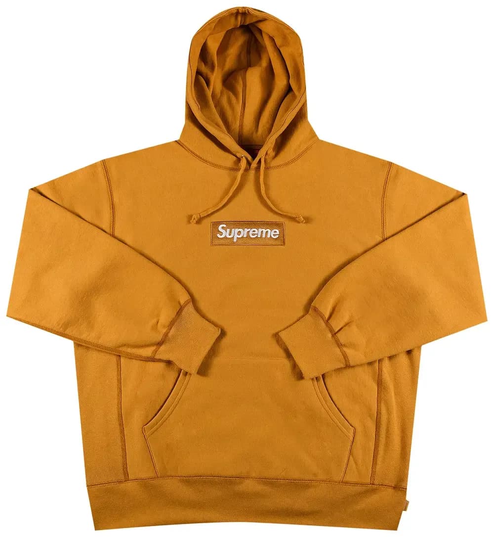 Supreme Hoodie Box Logo Mustard (FW21)