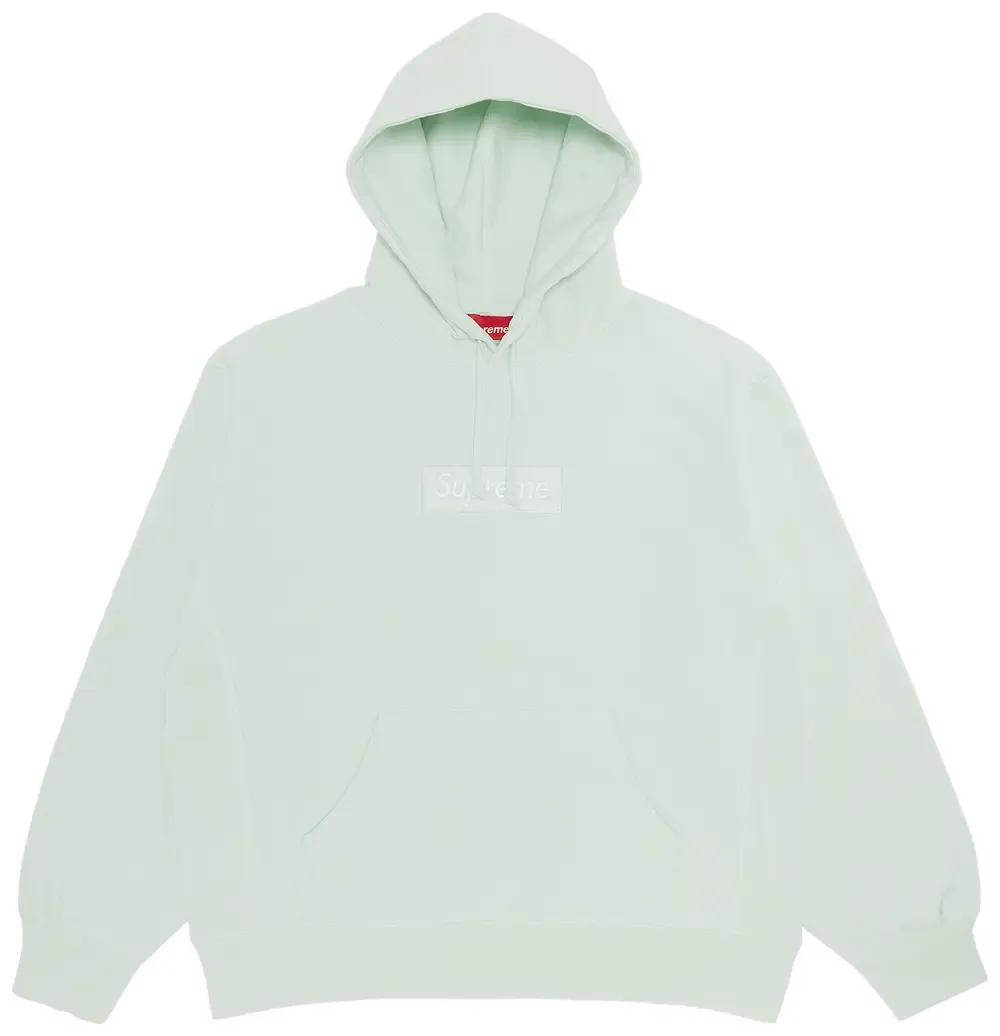 Supreme Box Logo Hooded Sweatshirt Light Green (FW23)