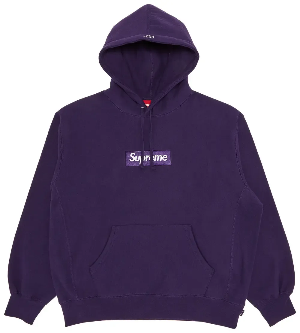 Supreme Box Logo Hooded Sweatshirt Dark Purple (FW23)
