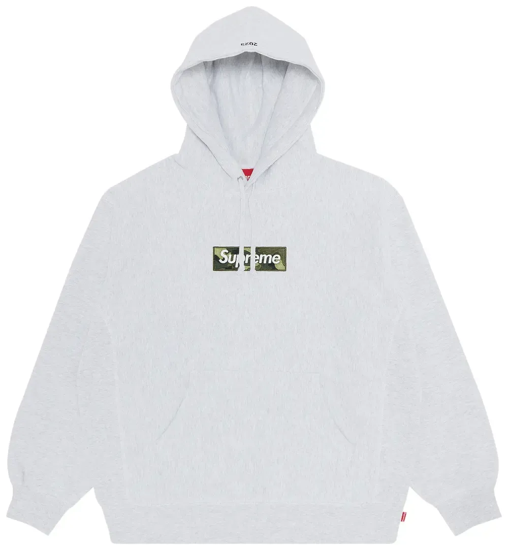 Supreme Box Logo Hooded Sweatshirt Ash Grey (FW23)