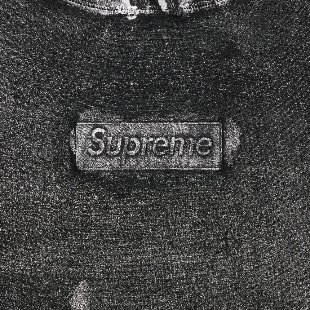 Supreme MM6 Maison Margiela Foil Box Logo Hooded Sweatshirt Black