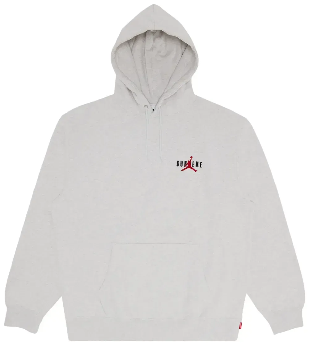 Supreme Jordan Hoodie Sweatshirt Ash Grey