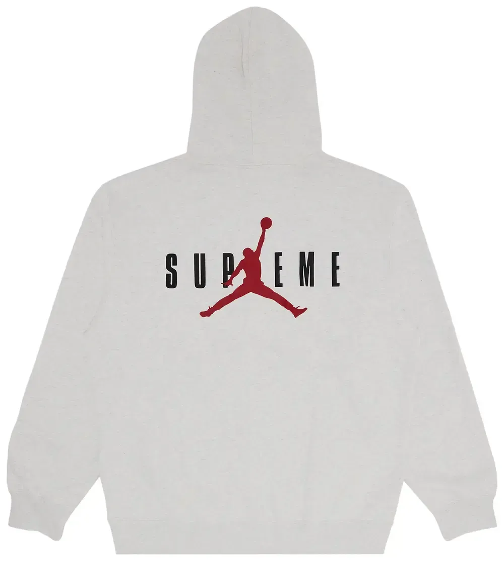 Supreme Jordan Hoodie Sweatshirt Ash Grey