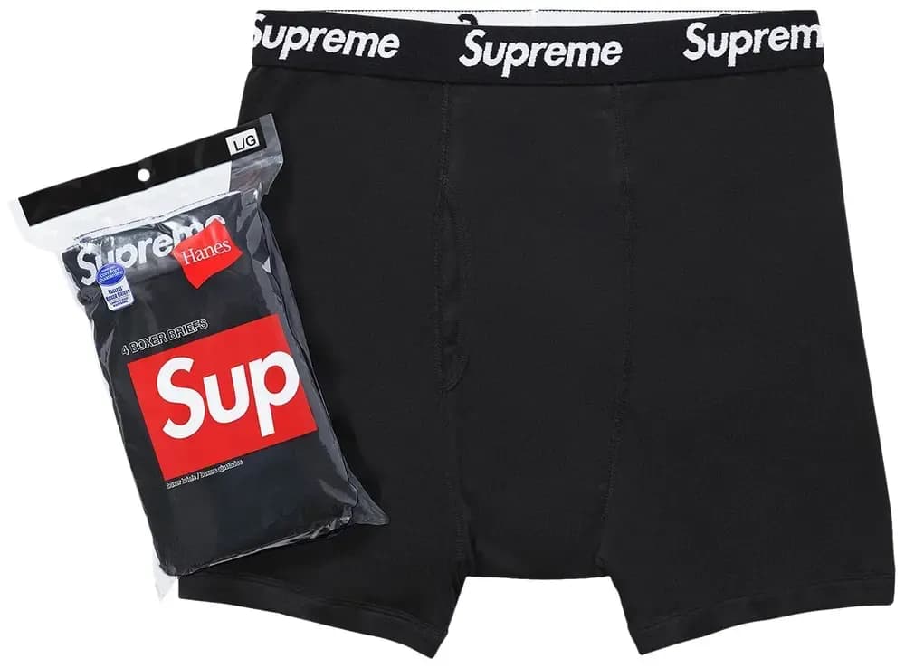 Supreme Hanes Bokserki Czarne (1szt)