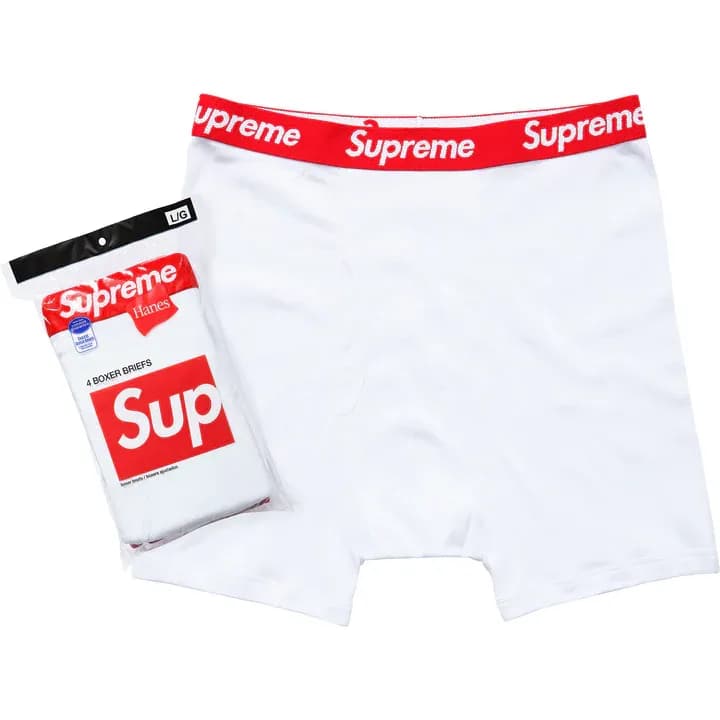 Supreme Hanes Bokserki Białe (1szt)