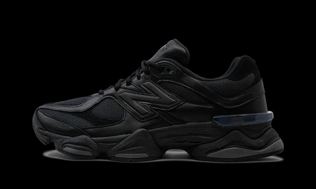 New Balance 9060 Triple Black Leather