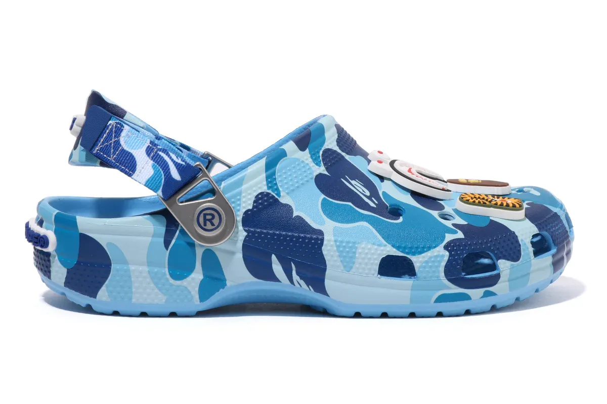Crocs Classic Clog A Bathing Ape ABC Camo Blue