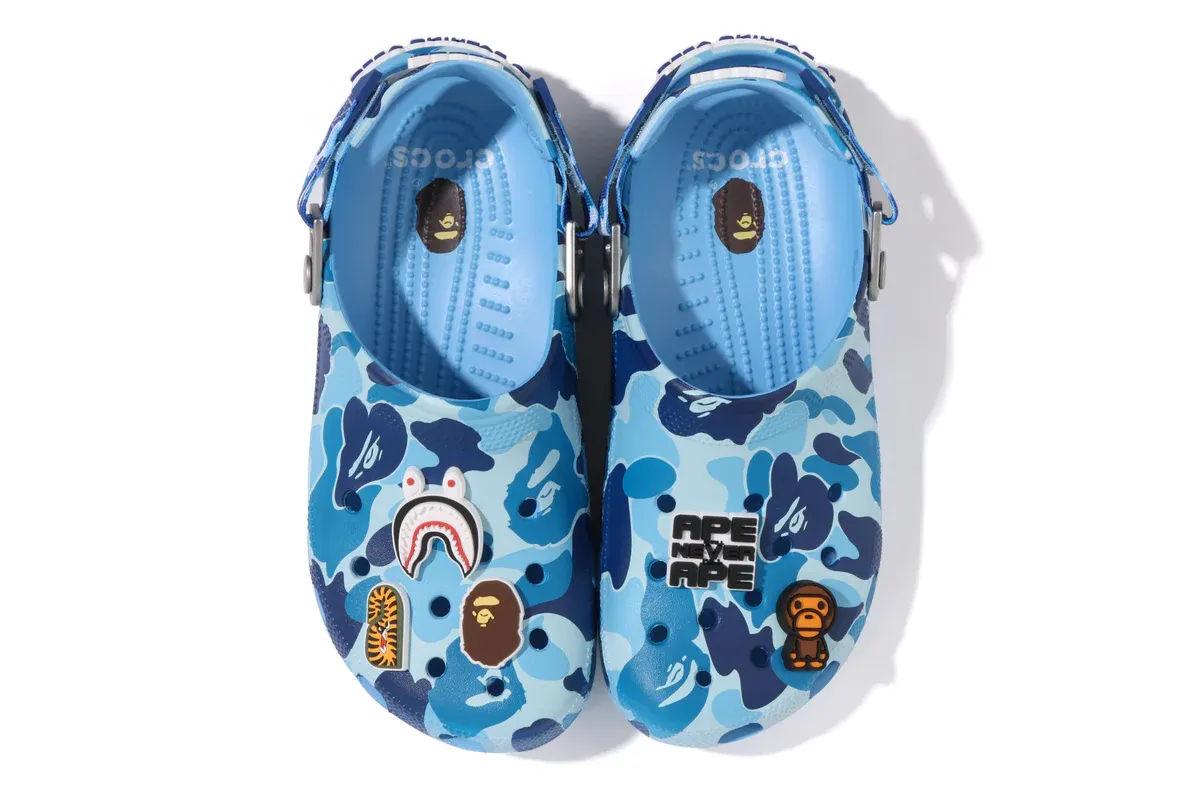 Crocs Classic Clog A Bathing Ape ABC Camo Blue