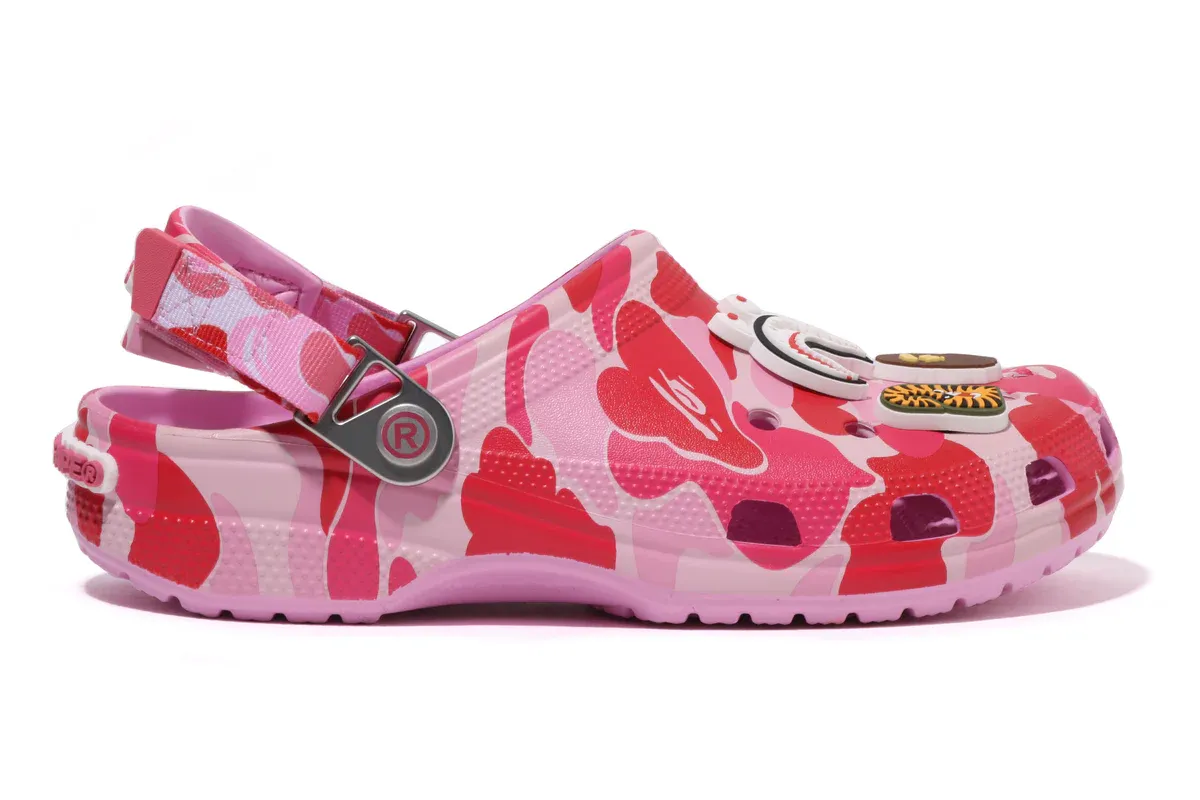 Crocs Classic Clog A Bathing Ape ABC Camo Pink