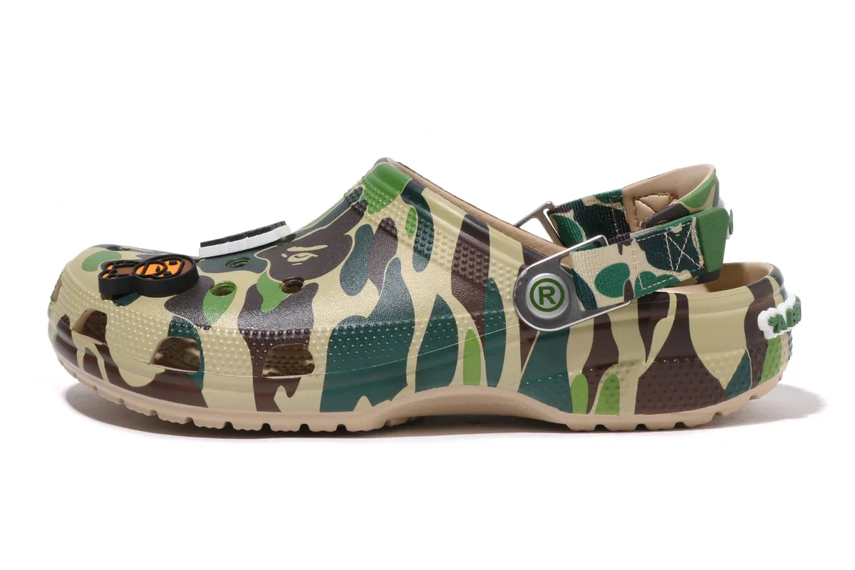 Crocs Classic Clog A Bathing Ape ABC Camo Green