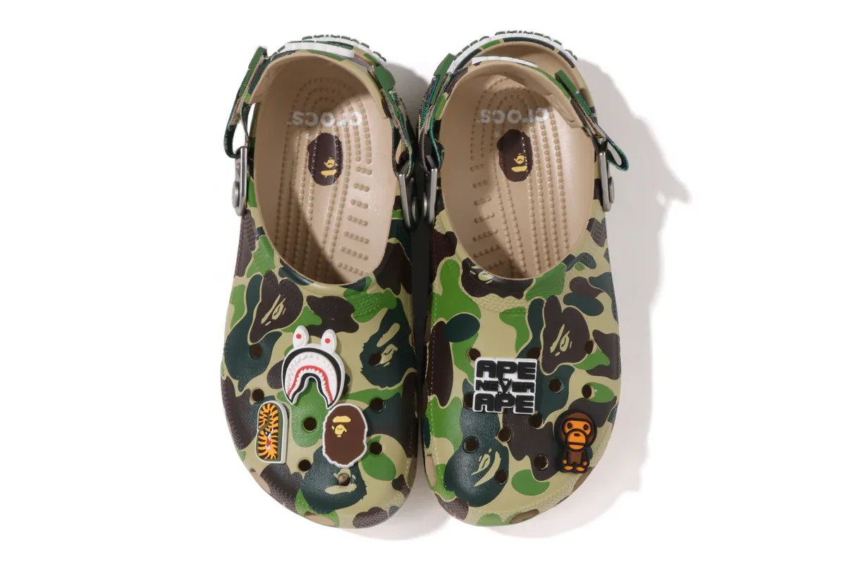 Crocs Classic Clog A Bathing Ape ABC Camo Green