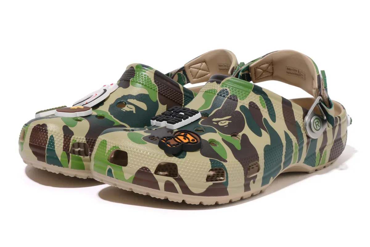 Crocs Classic Clog A Bathing Ape ABC Camo Green