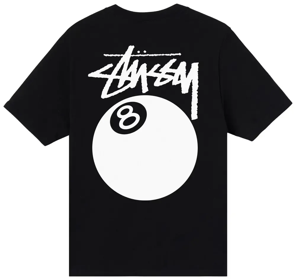 Stussy 8-Ball Pigment Tee Black