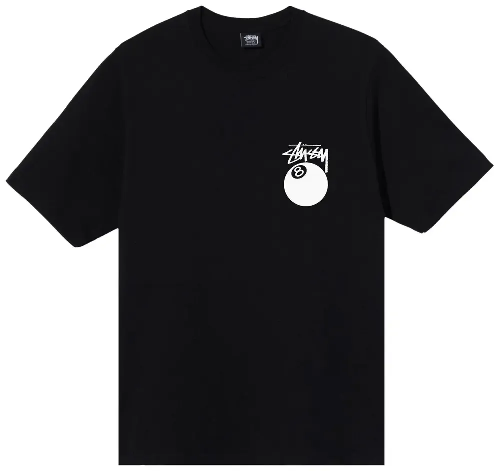 Stussy 8-Ball Pigment Tee Black