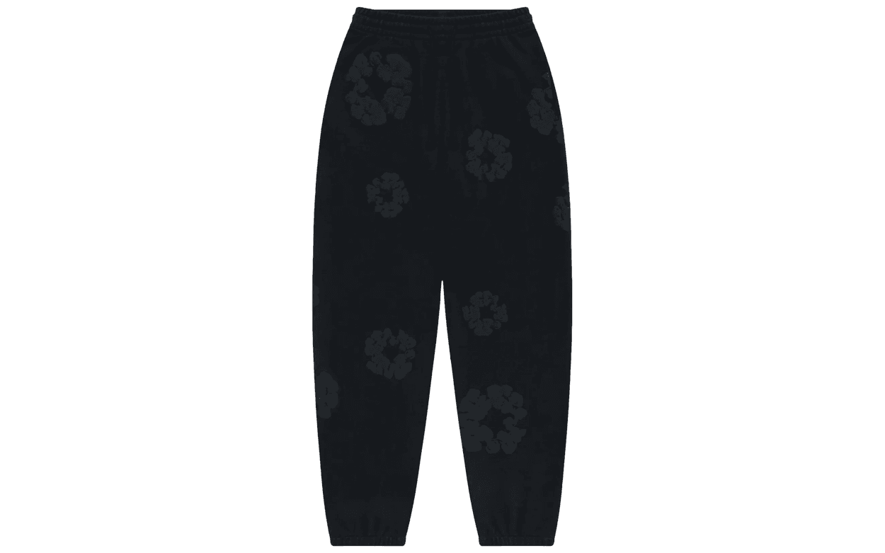 Denim Tears Cotton Wreath Sweatpants Black Monochrome