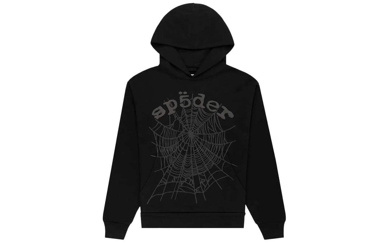 Sp5der Phantom Web Hoodie Black