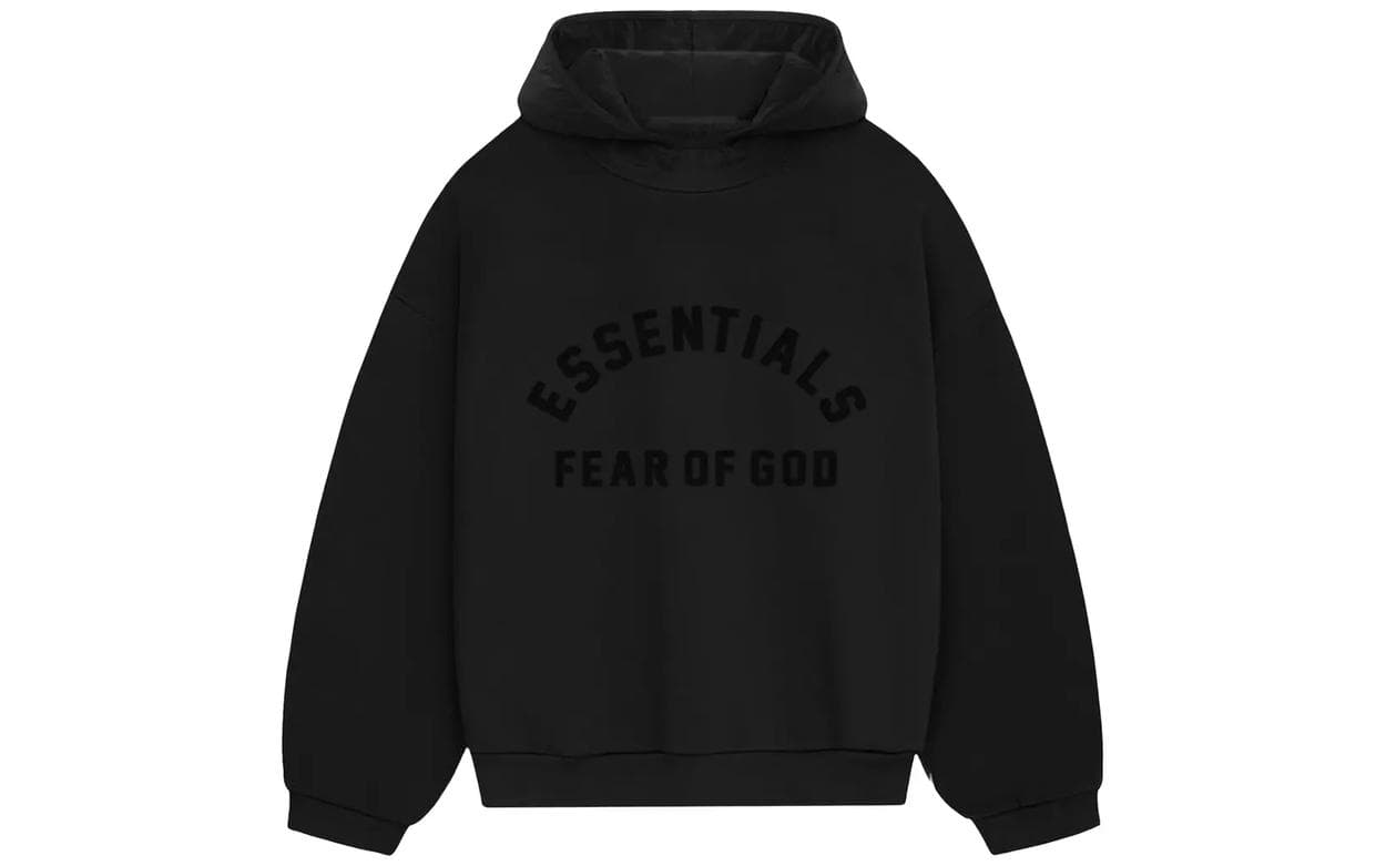 Fear of God Essentials Arch Logo Hoodie Jet Black