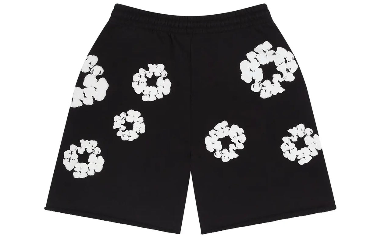 Denim Tears The Cotton Wreath Shorts Black