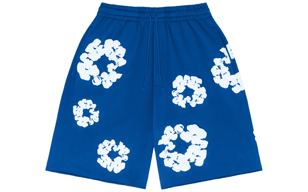 Denim Tears The Cotton Wreath Shorts Royal Blue