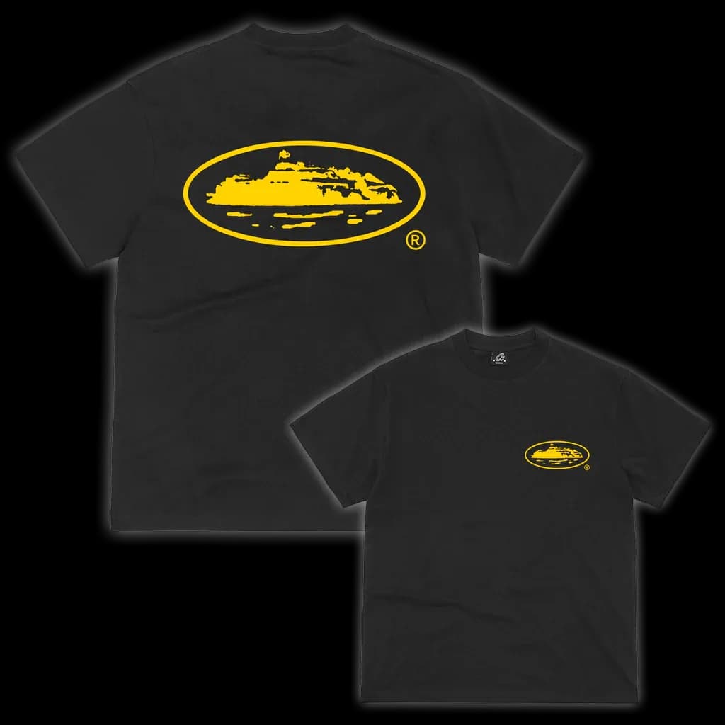 Corteiz OG Island Tee Black/Yellow