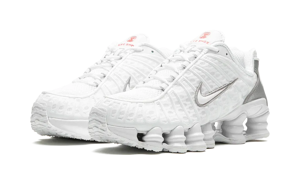 Nike Shox TL White Metallic Silver Max Orange (W)