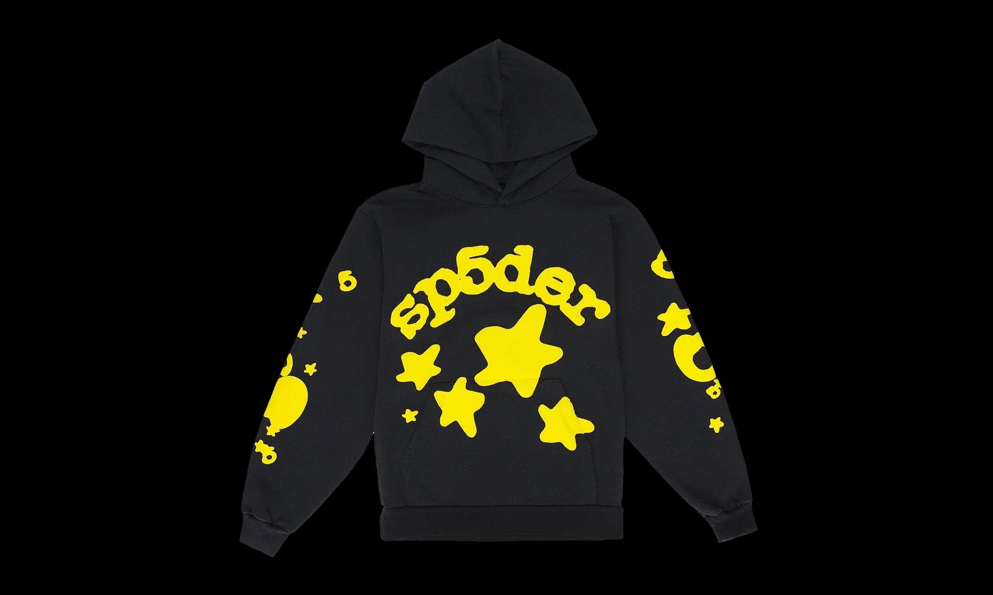 Sp5der Beluga Hoodie Onyx/Yellow