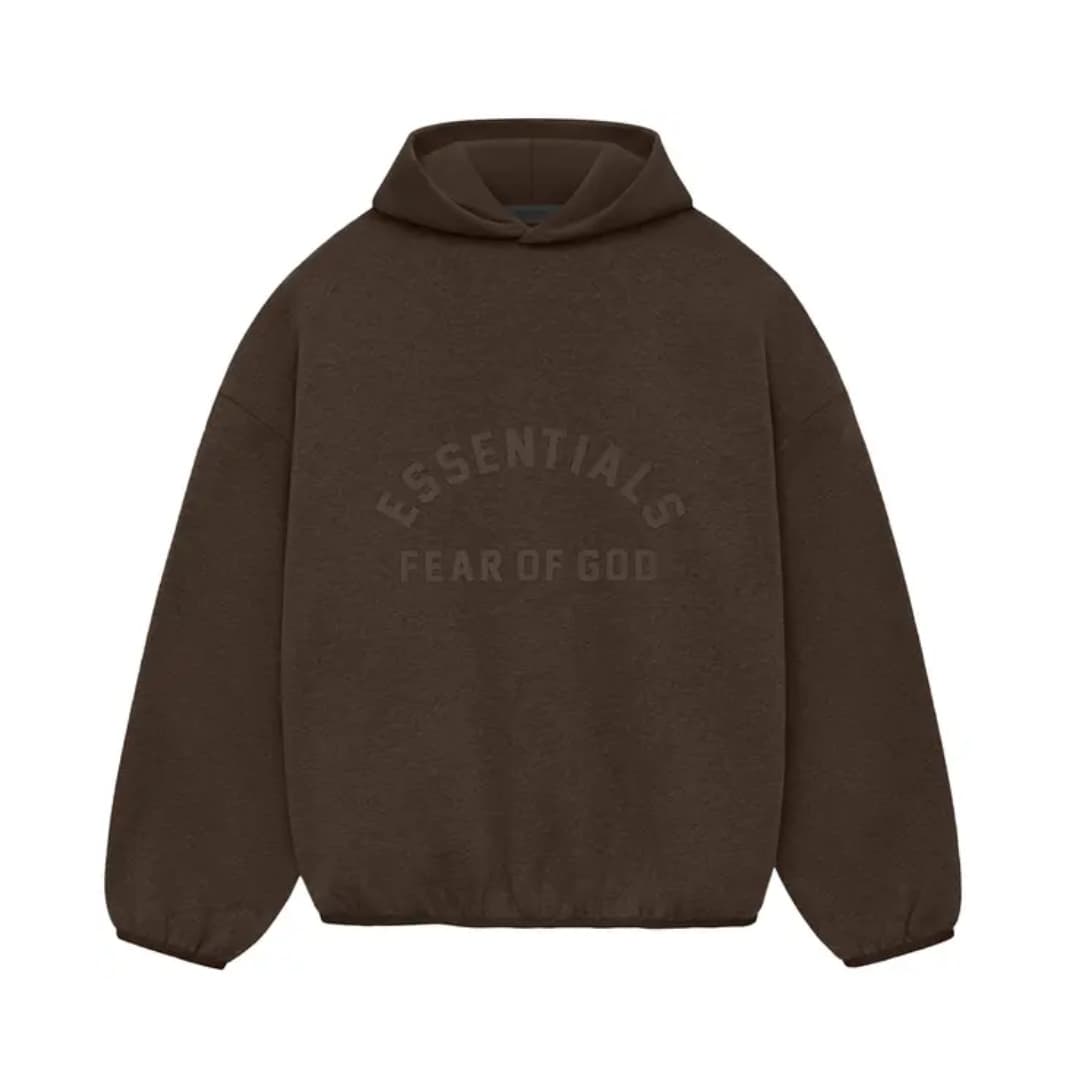 Fear of God Essentials Core Collection Nylon Fleece Hoodie Heather Wood/Wood
