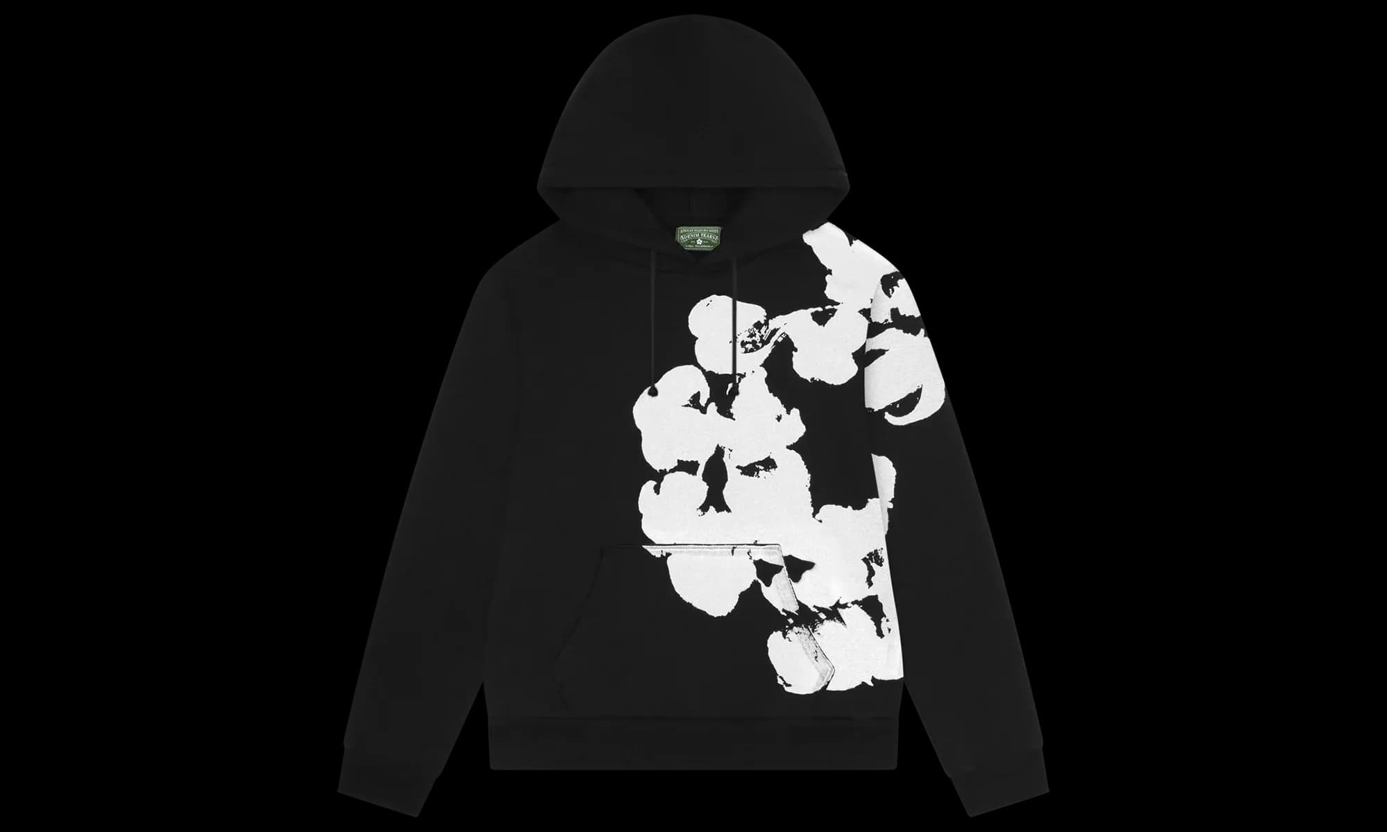 Denim Tears Big Cotton Wreath Sweatshirt Black