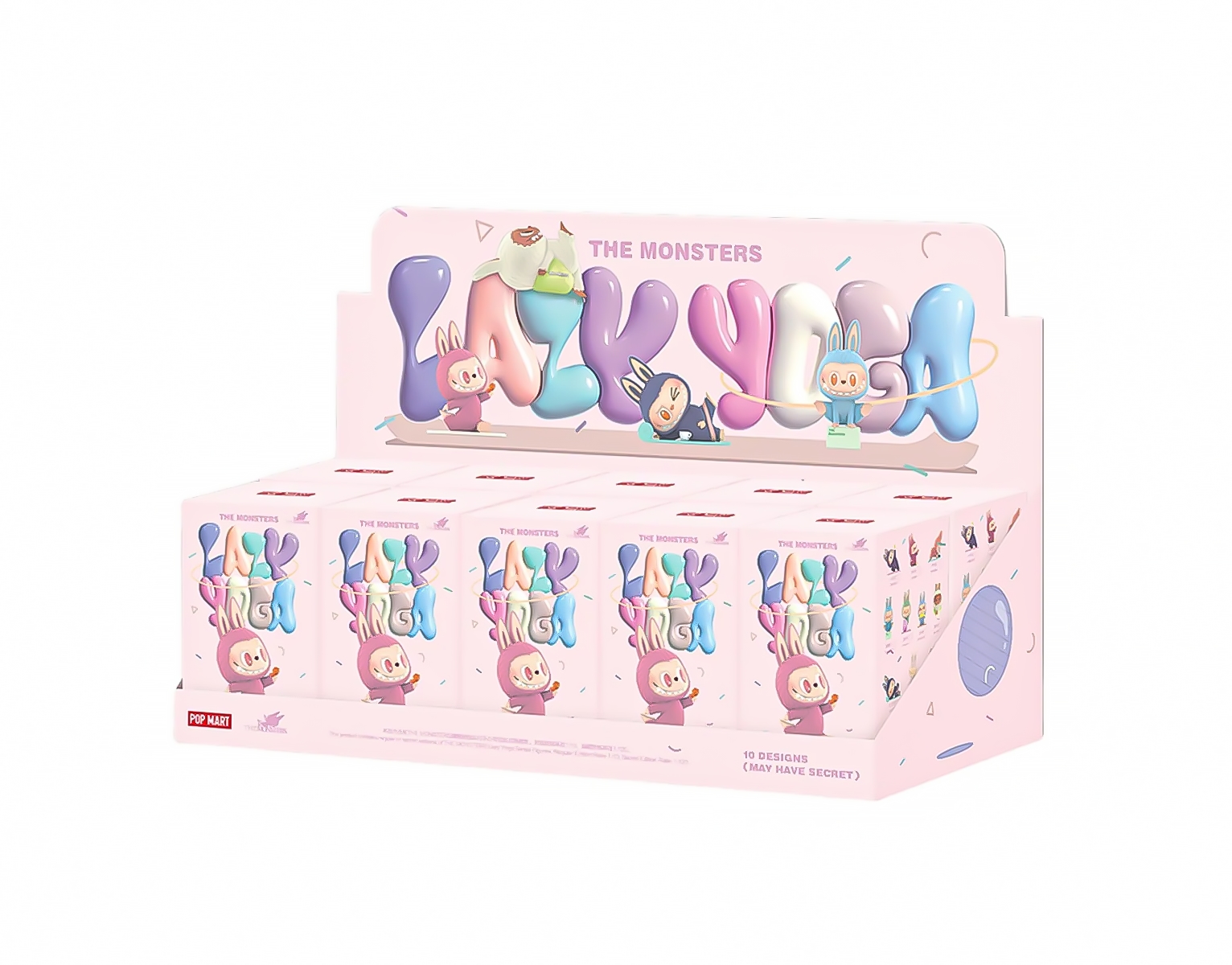 Pop Mart Labubu The Monsters Lazy Yoga Series Figures Sealed Case (Zestaw 10 szt.)