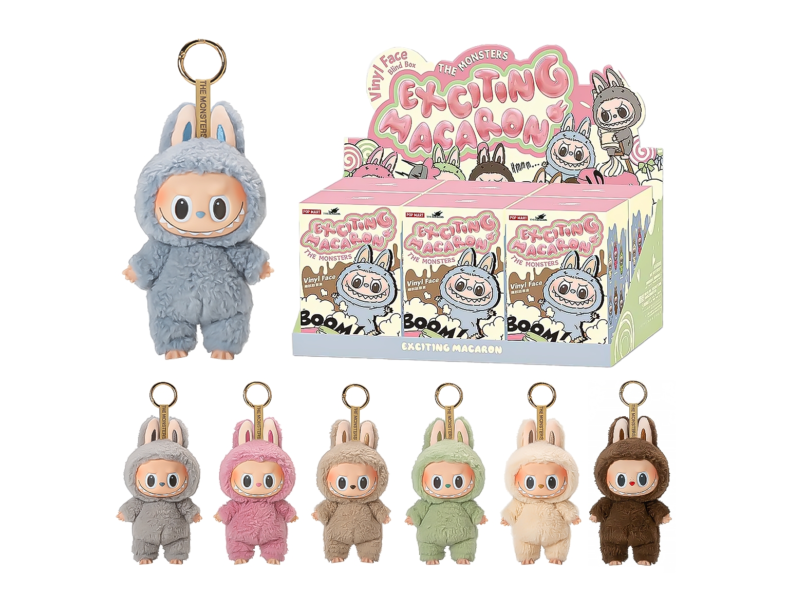 Pop Mart Labubu The Monsters Tasty Macarons Vinyl Face (Zestaw 6 szt.)