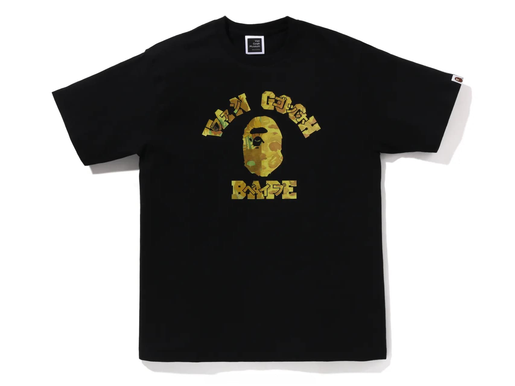 BAPE x Van Gogh Museum College Tee Black