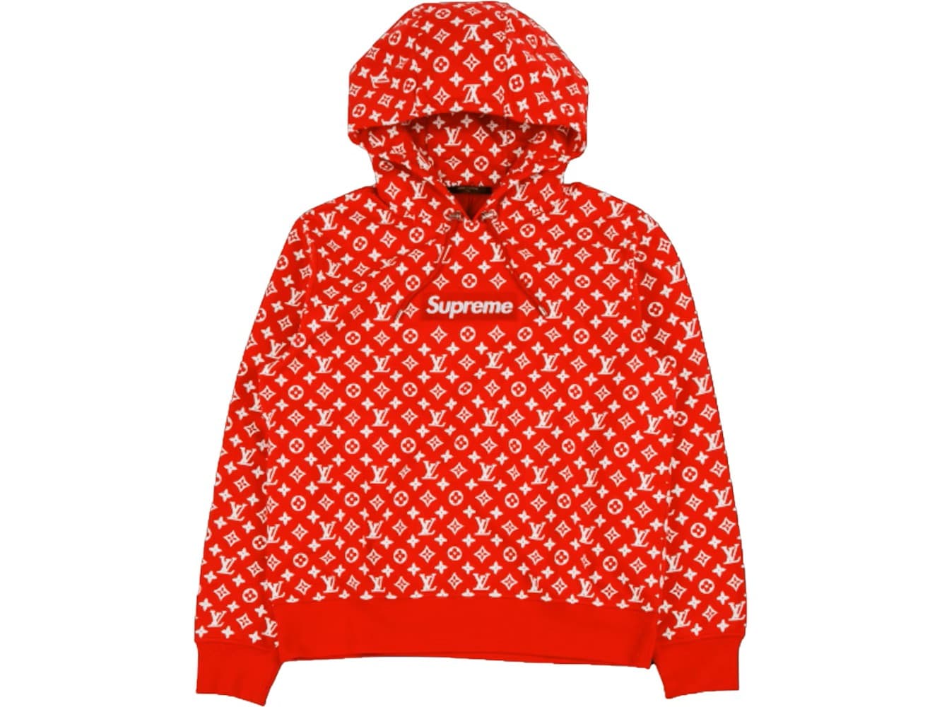 Supreme x Louis Vuitton Box Logo Hooded Sweatshirt Red