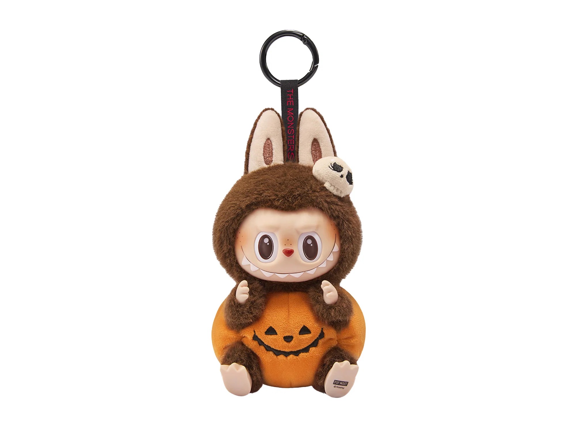 Pop Mart Labubu Happy Halloween Party Series-Sitting Pumpkin Vinyl Plush Pendant