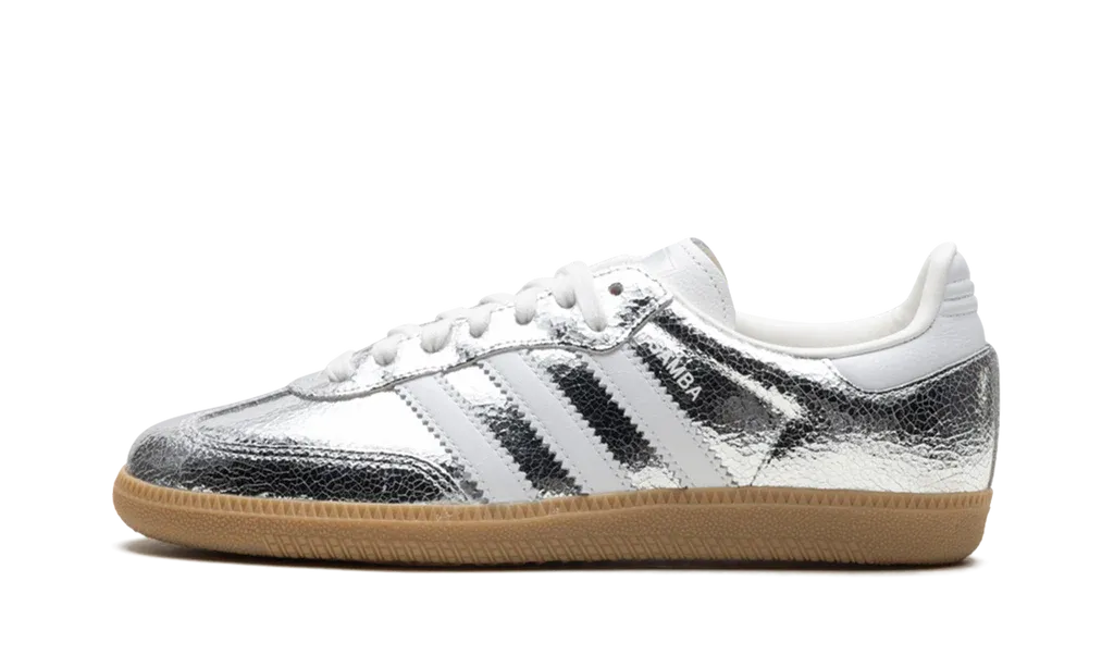 Adidas Samba OG Silver Metallic Cracked Leather (W)