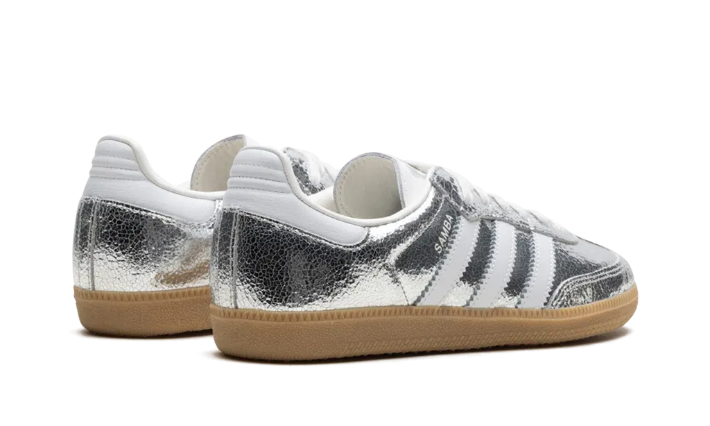Adidas Samba OG Silver Metallic Cracked Leather (W)